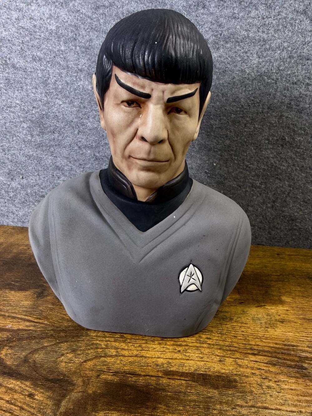 Vintage 1979 Star Trek Mr. Spock Ceramic Bust Decanter Grenadier Spirits